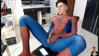 cute spiderman cums